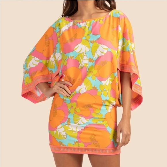 TRINA TURK Playa De Flor Tunic Cover-up Size Large - Picture 3 of 8
